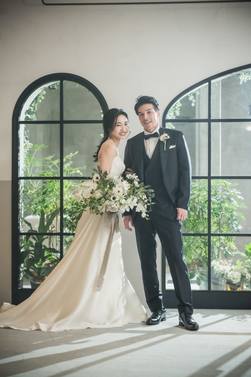 エントランス前で