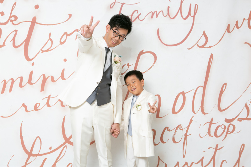 お揃いのタキシードで♡