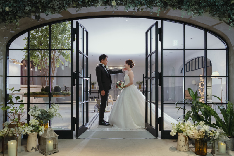 エントランスにて撮影スタート！！