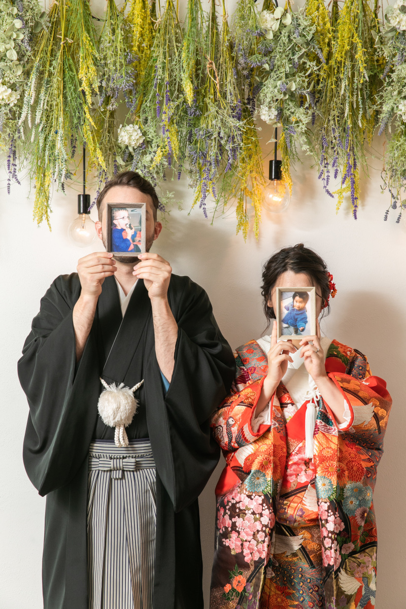 幼少期の写真を持って