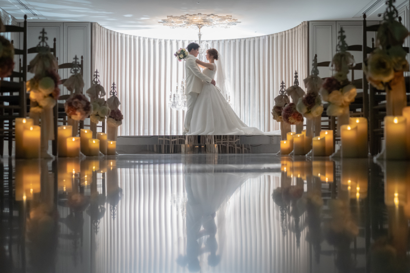 キャンドルを並べて