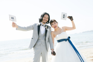 ビーチサイドでの前撮りPhoto！！