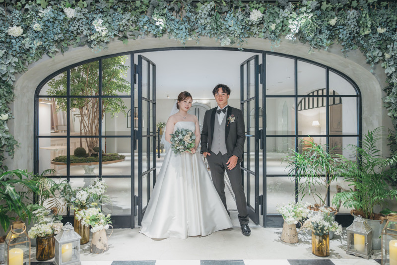 エントランスのグリーンで♪