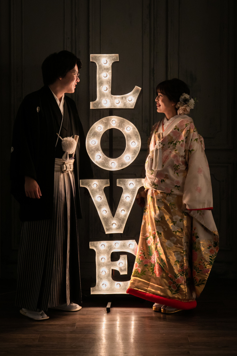 LOVEライトをはさんで♡