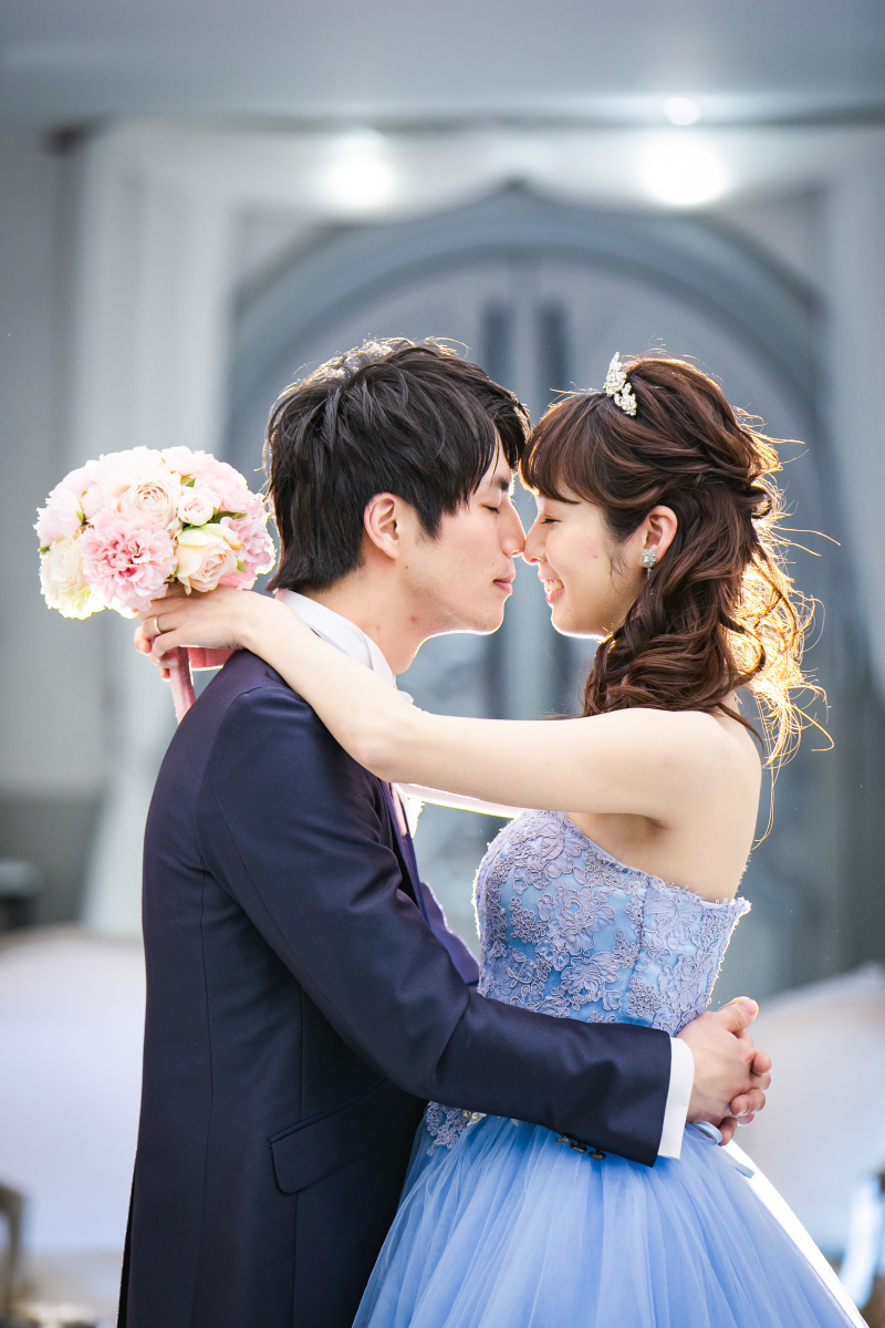 ブルーのお揃いの衣装で