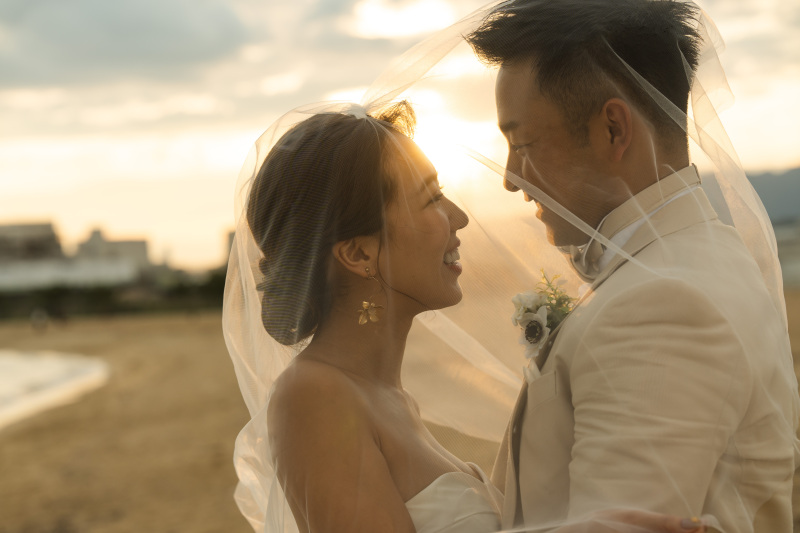 ビーチでロケーションフォト