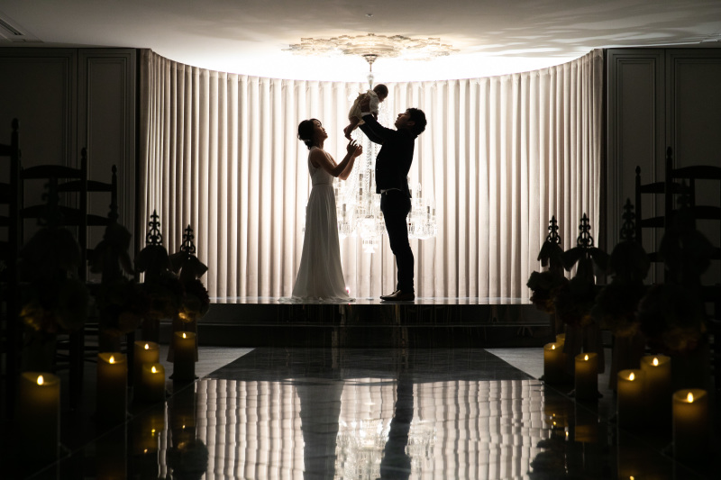 お子様との撮影も光の演出で☆