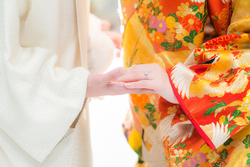 和装の手元ショットも人気!