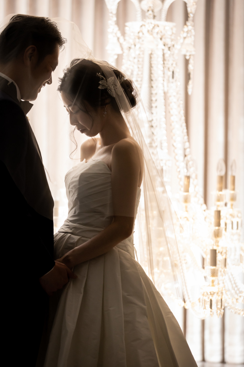 尊いチャペルでのベールショット