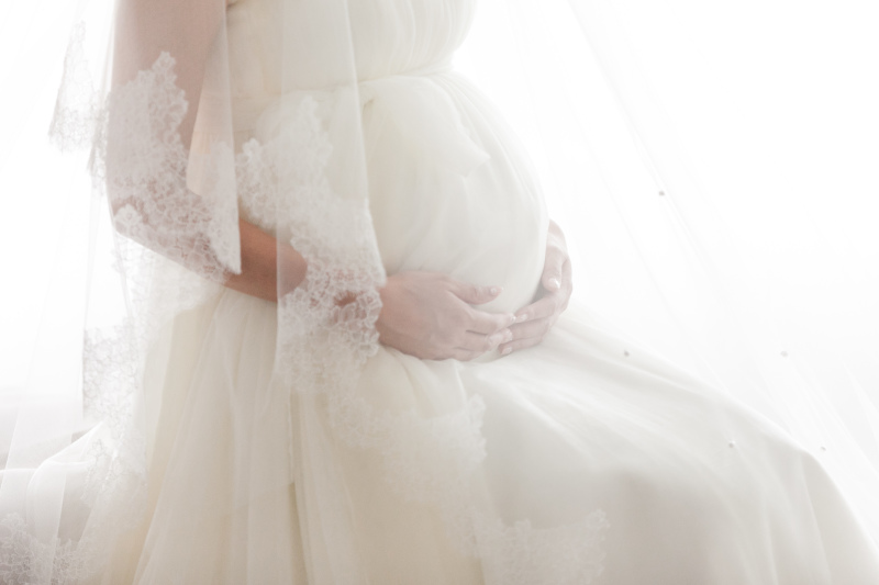 もちろんウェディングドレス姿でも撮影！