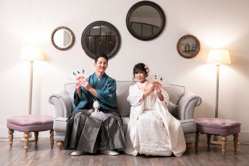 扇子を持って♡