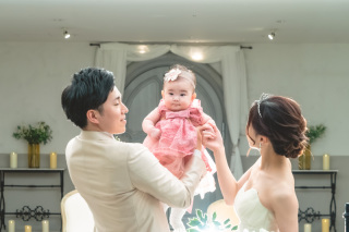 お子様と一緒にフォトウェディング♪