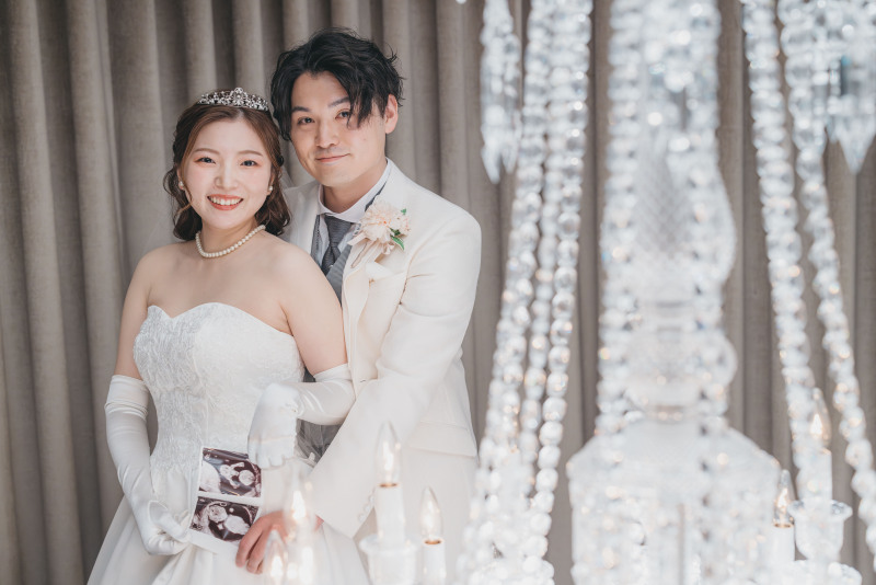 エコー写真との撮影で初めての家族写真♡