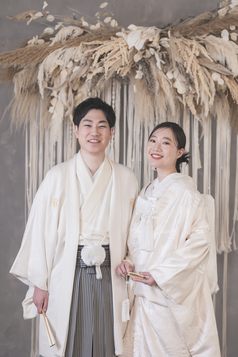 ドライフラワーで温かみのあるお写真を♪