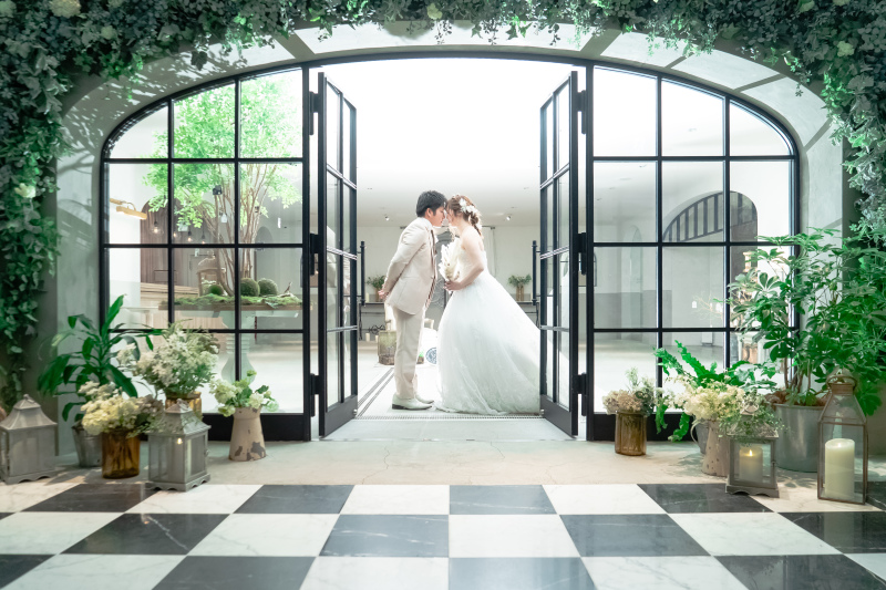 大人気のエントランスにて