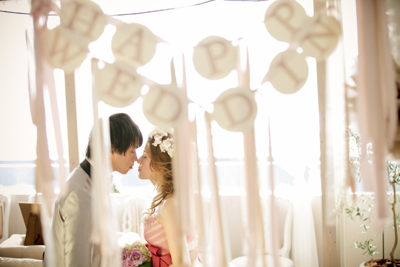 撮影小物を使用してロマンティックなシーンも