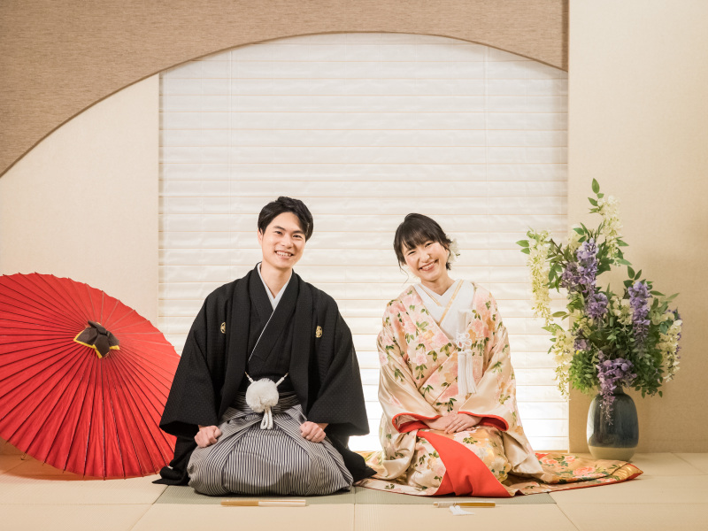 和装ならではのブースで撮影