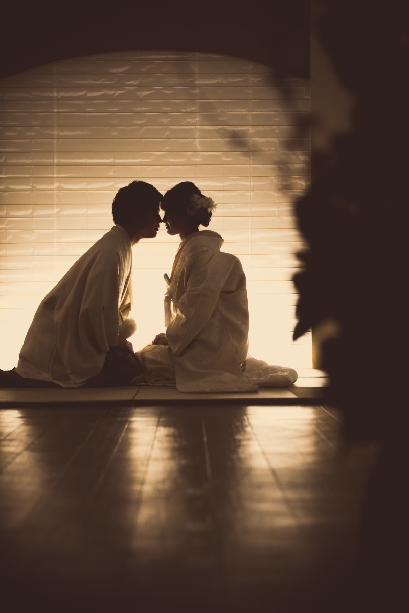 撮影の締めは、しっとりおふたりで