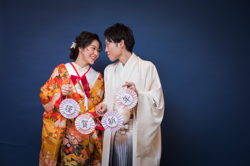 手作りのガーランドで!