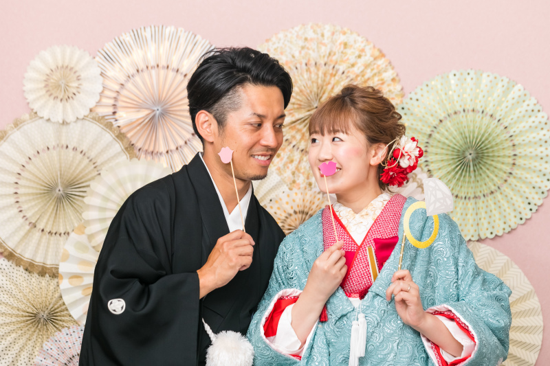 和装に着替えて