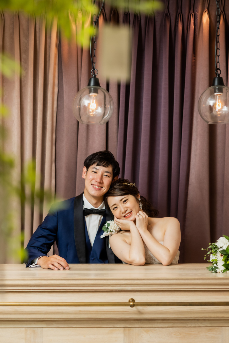 カウンターにて