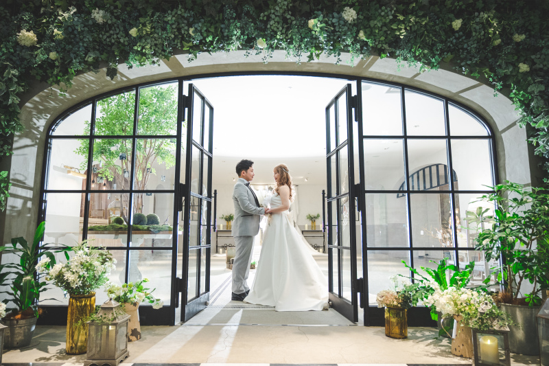 グリーンいっぱいのエントランス