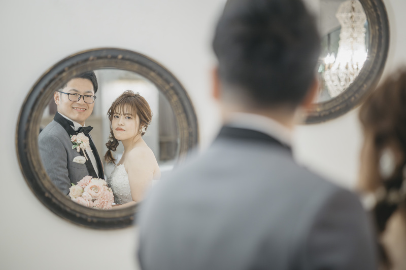 鏡の中に・・・