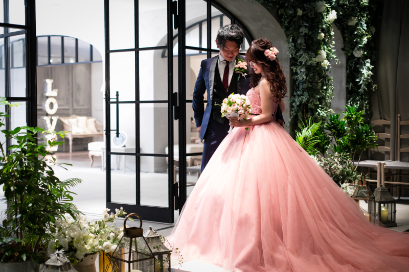 エントランスで