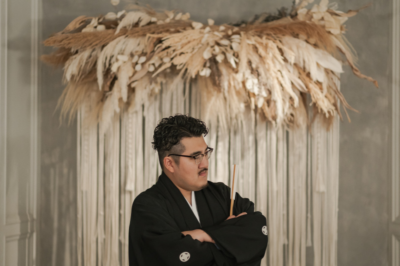 新郎様の渋いソロショットも残します