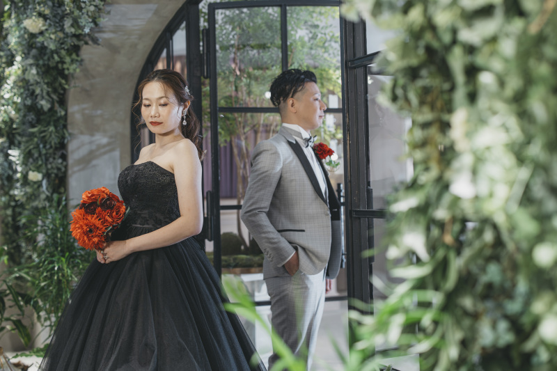 エントランスのグリーンと一緒に