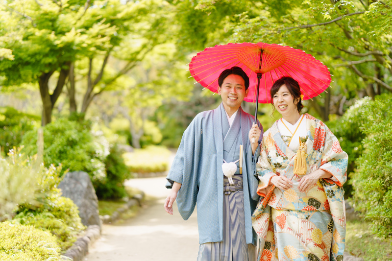 番傘を使用して