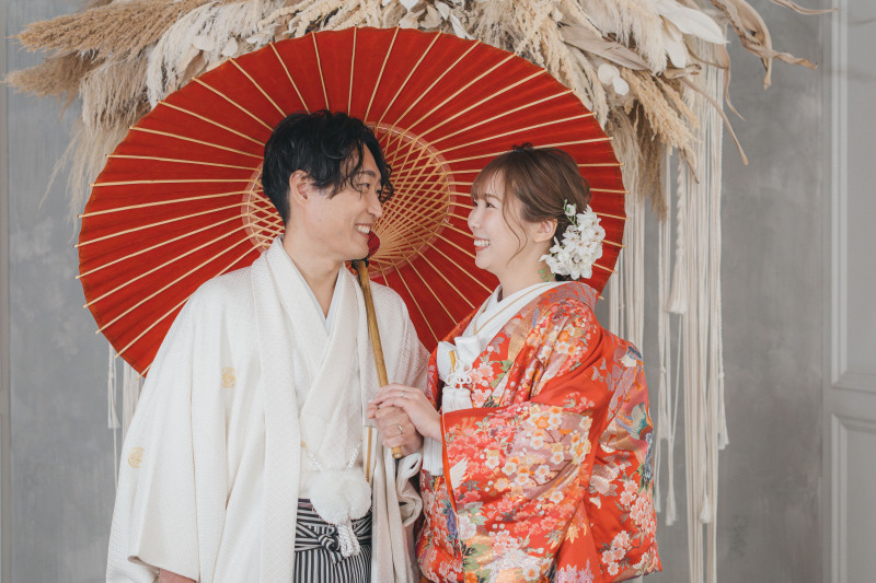 和装から撮影スタート♪