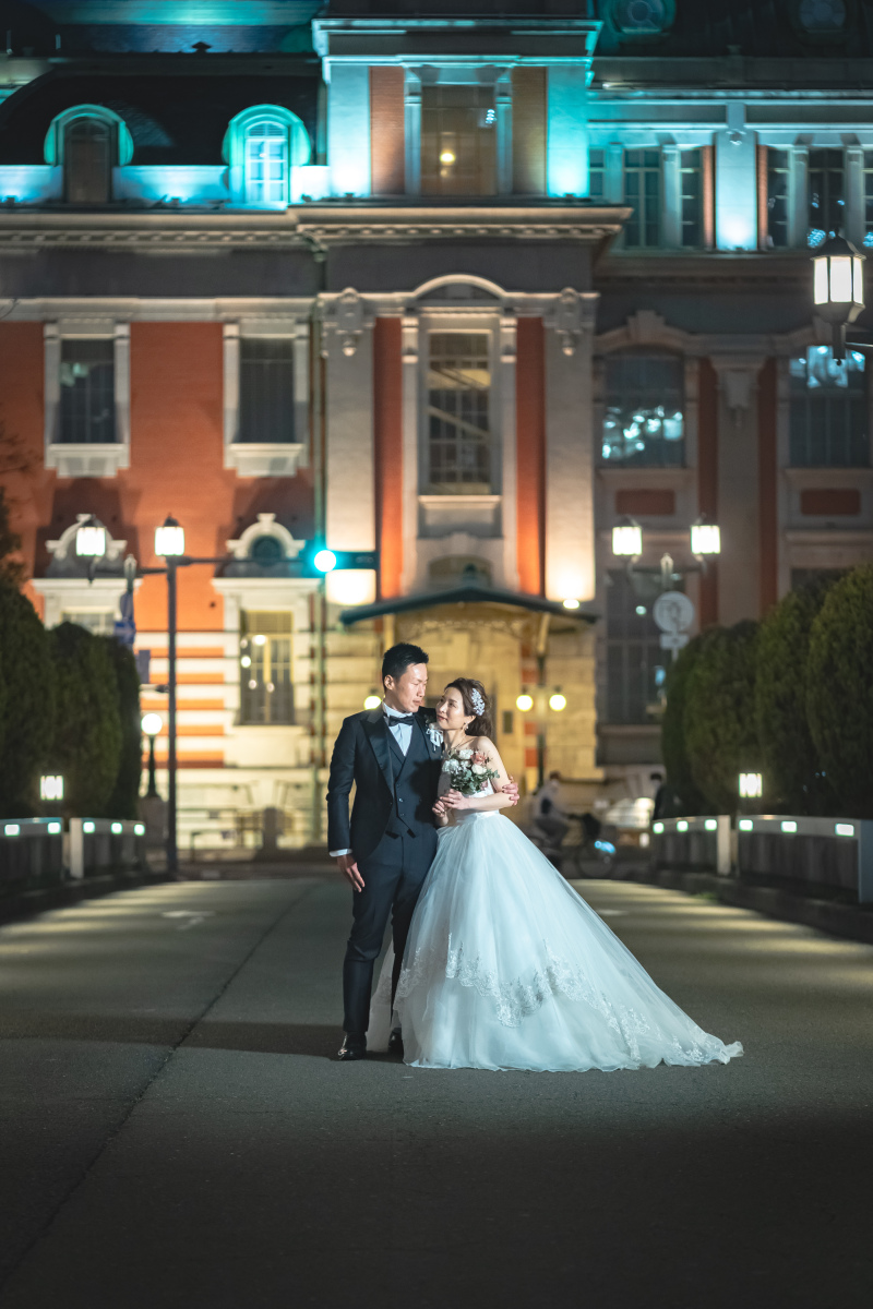 洋装で館内とナイトロケ撮影☆