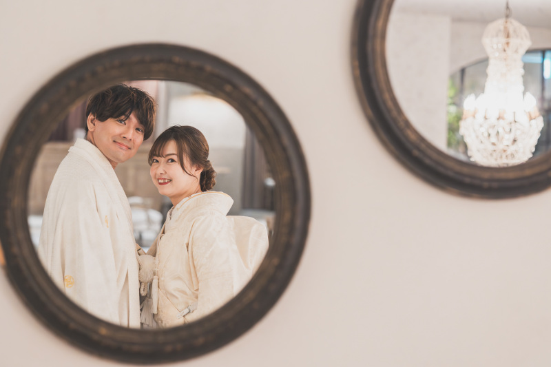 鏡越しでカメラ目線！