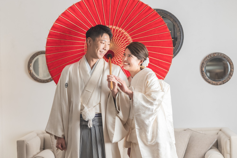 和装小物で撮影に彩りを