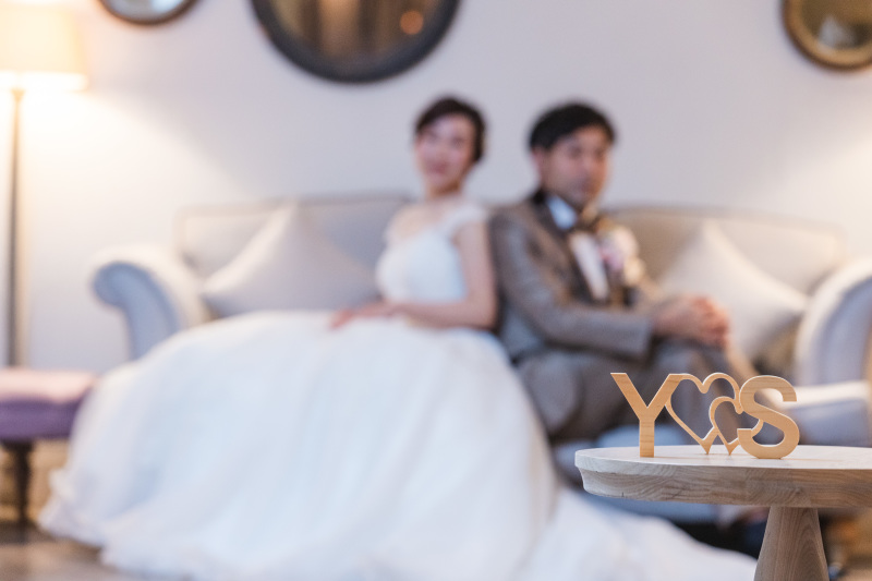 イニシャルオブジェを置いて