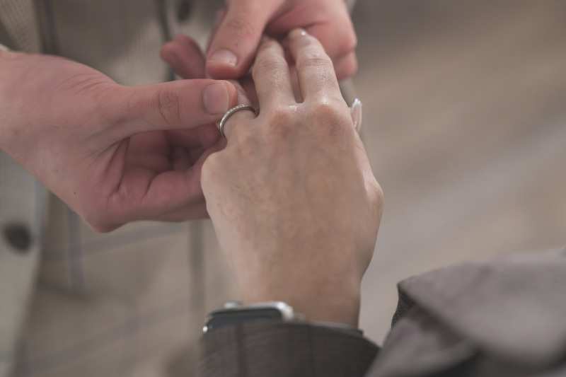 お手元カット。◯