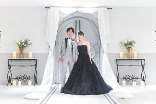 カラードレスでのウエディングフォト♡