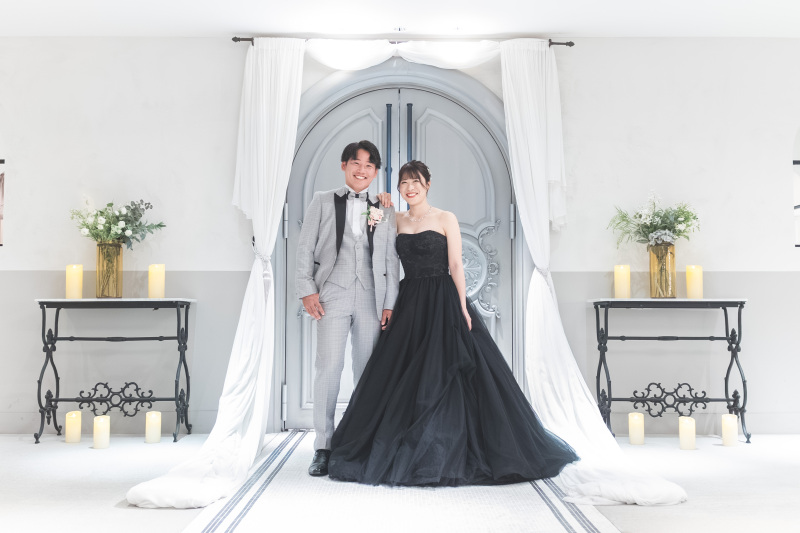 カラードレスでのウエディングフォト♡
