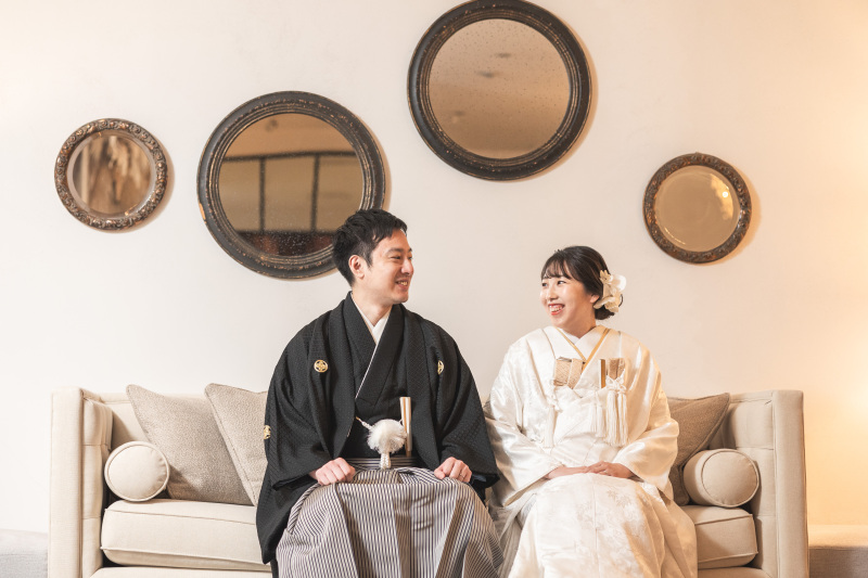 ソファでまったり撮影スタート