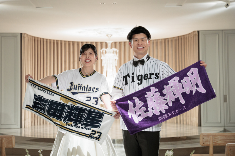野球アイテムを詰め込んだ遊び心のある撮影に!