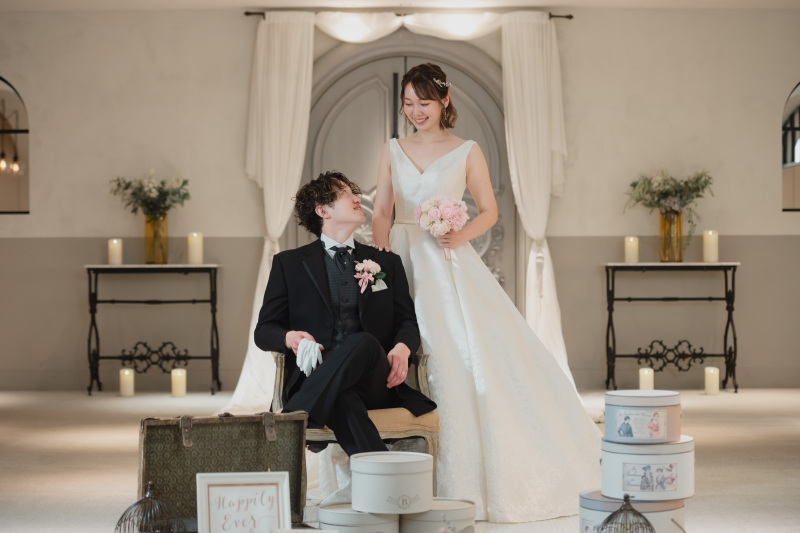 おふたり見つめあって撮影スタート