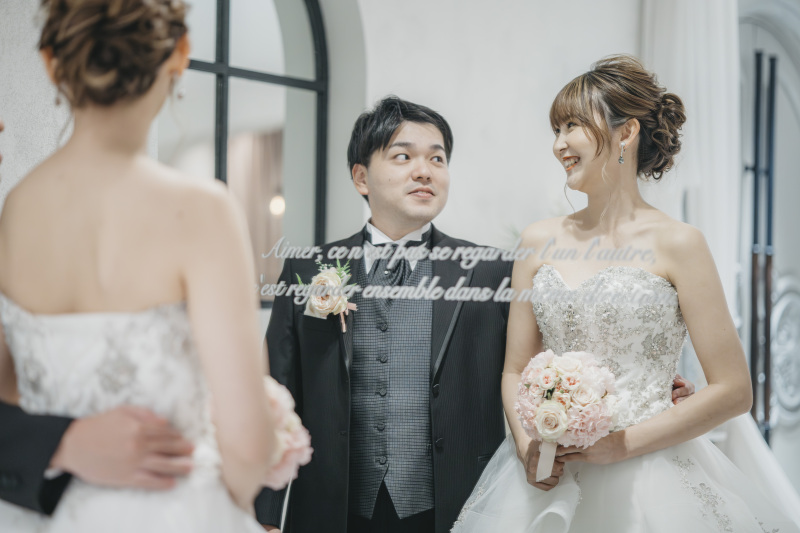 鏡に映るお２人♡