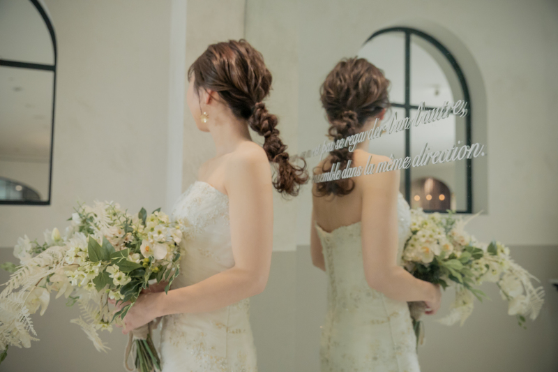 鏡前での１ショット