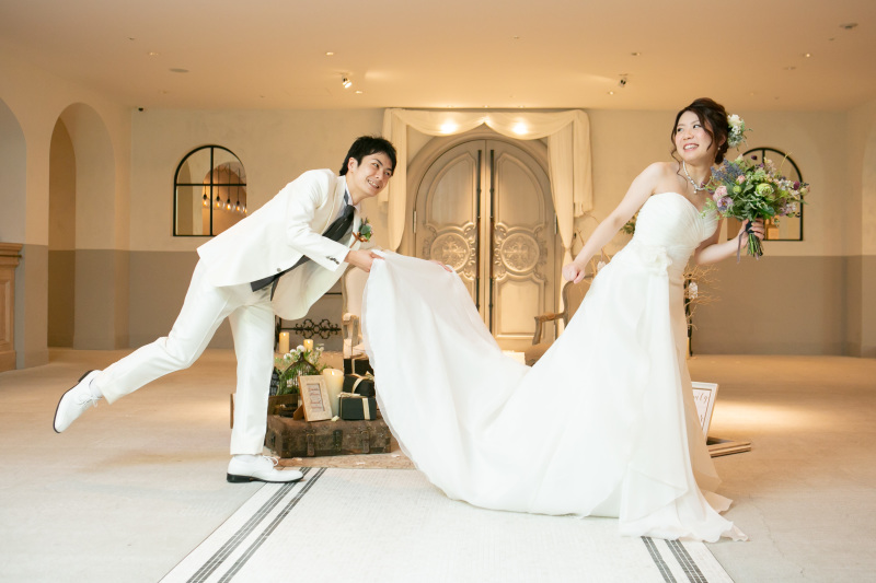 チャペル前での一コマ♡