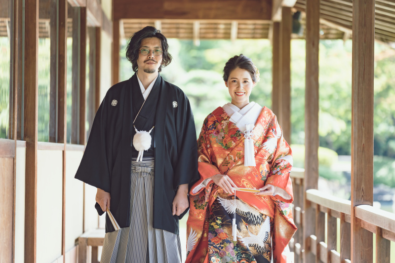 広大な日本庭園でロケーションフォト