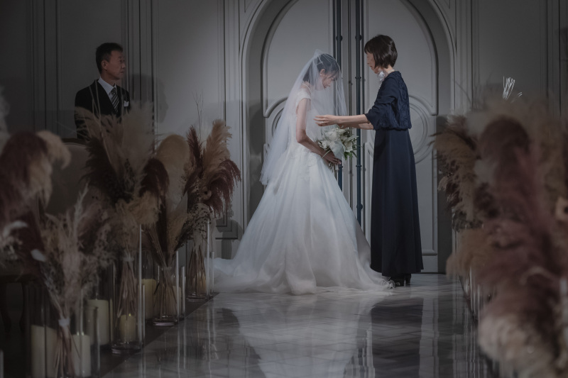 お母さまからのベールダウン