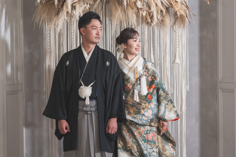 和装にも映えるフォトブース