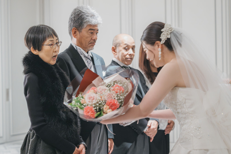 親御様へ感謝の気持ちを花束にこめて