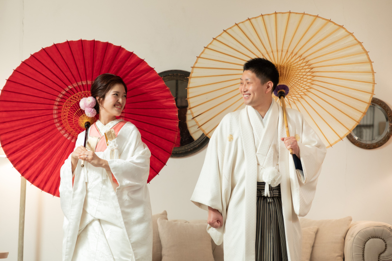 番傘を使用して